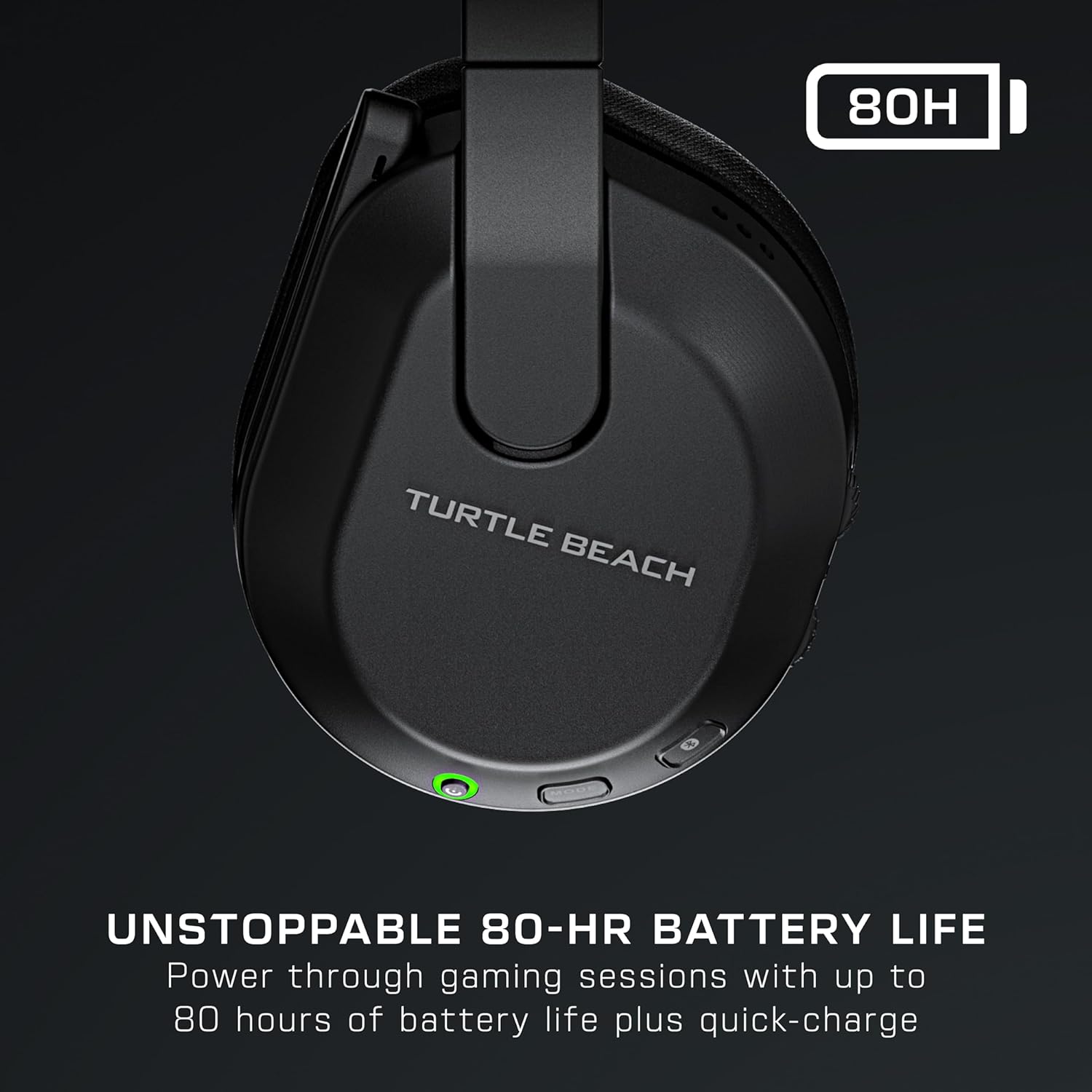 Turtle Beach Stealth 600 Wireless Multiplatform Amplified Gaming Headset for PC, PS5, PS4, & Mobile – Bluetooth, 80-Hr Battery, Noise-Cancelling Flip-to-Mute Mic, Waves 3D Audio –Black - Image 4